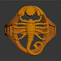 Stylish Gold Scorpion Design Ring Daily Life Fashion Accessory