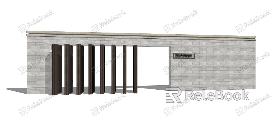 Modern landscape wall to landscape wall model