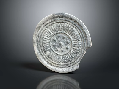 Broken tiles, rubble, broken tiles, daily necessities 3d model