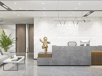 Modern Front Desk Company Front Desk 3d model