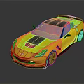 Yellow Sports Car With Black Roof And Sleek Sporty Exterior Design