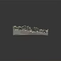 Natural Wood And Stone Miniature Landscape Model With Moss And Gravel Details