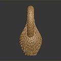 Intricate Curved Sculpture Carving With Filigree Pattern And Abstract Artistic Design