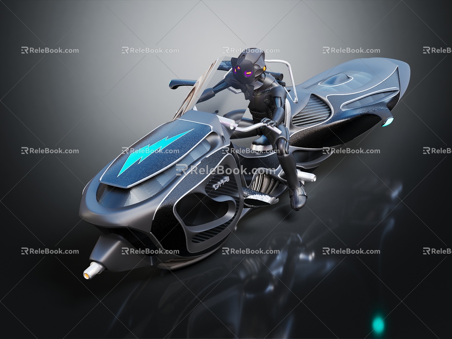 Modern Motorcycle Concept Motorcycle Flying Car 3d model