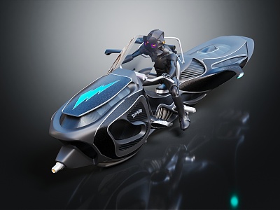 Modern Motorcycle Concept Motorcycle Flying Car 3d model