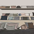 Modern Pillow Cream Sketchpad Pillow 3d model