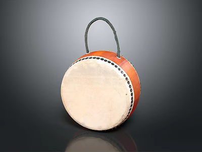 Round Home Storage Container With Leather Handle And Smooth Surface Design 3d model