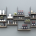 Wine Rack Decorative Wine Rack 3d model