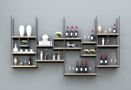 Wine Rack Decorative Wine Rack 3d model