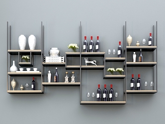 Wine Rack Decorative Wine Rack 3d model