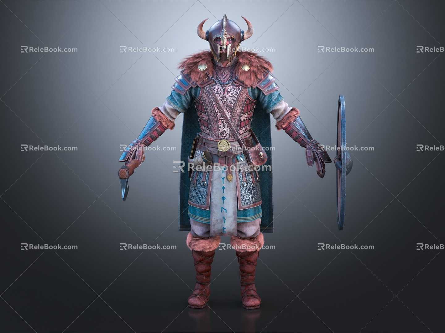 Modern Game Character Viking Warrior Armor 3d model