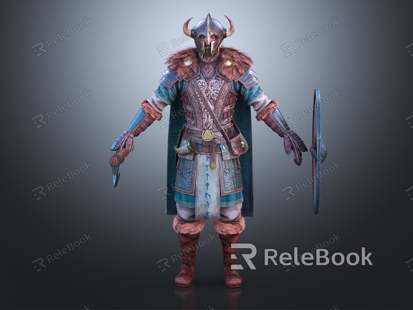 Modern Game Character Viking Warrior Armor model