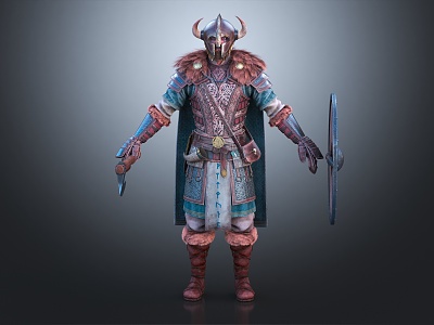 Modern Game Character Viking Warrior Armor model