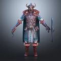 Modern Game Character Viking Warrior Armor 3d model