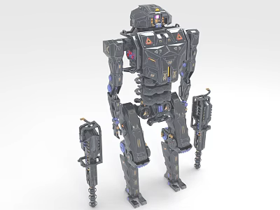 Intelligent Machine With Advanced Mechanical Design Metal Body And Multi Jointed Limbs 3d model