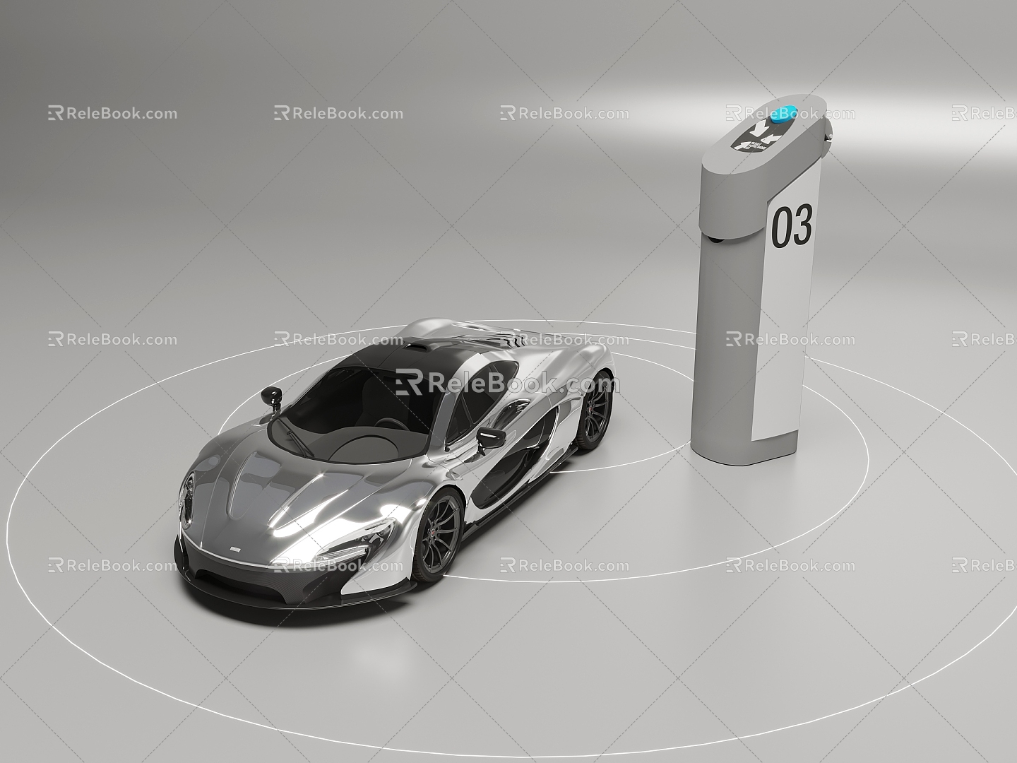 Automobile Charging Pile 3d model