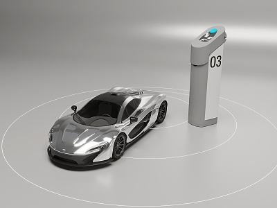 Automobile Charging Pile 3d model