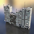 Modern High Rise Residential Buildings With Multiple Windows And Rooftop Antennas