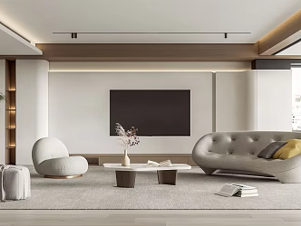 Modern Gubi Living Room 3d model