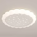 Modern Cloud Shaped Ceiling Light With Star Patterned Panel And Soft White Illumination 3d model