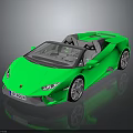 Green Convertible Luxury Sports Car With Open Top And Modern Design
