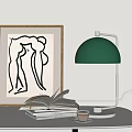 Modern table lamp 3d model