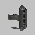 Black Device Bracket With Ventilation Holes Modern Industrial Ergonomic Structure Practical Accessory 3d model