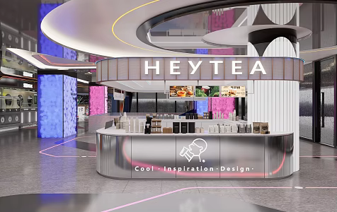 Shopping mall aisle shopping mall atrium shopping mall store shopping mall rest area milk tea shopping mall milk tea shop 3d model