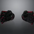 Black and Red Protective Gloves with Durable Design for Daily Activities