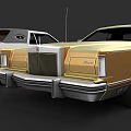 Classic Gold And Silver Sedan Cars With Retro Design And Stylish Exterior