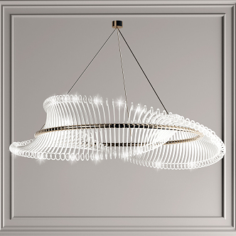 Modern crystal chandelier 3d model