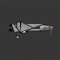 Advanced Stealth Aircraft Model With Aerodynamic White Body Black Details And Landing Gear