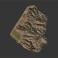 Geographical Vein Topography Mountain Geomorphology 3d model