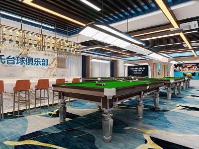 Modern Billiards Room Billiards Room Billiards Hall 3d model