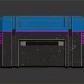 Blue And Gray Equipment Toolbox With Pink Accents And Secure Storage Design