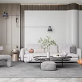 Modern Sofa Coffee Table Combination Sofa Coffee Table 3d model