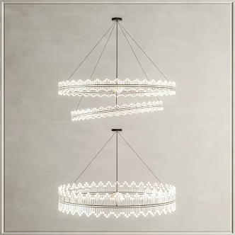 Modern chandelier 3d model