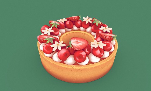 Loop Pie Cake 3d model