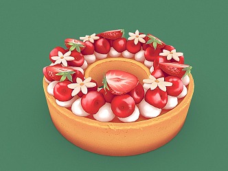 Loop Pie Cake 3d model