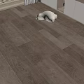 Dark Wooden Flooring With Natural Grain In Modern Interior Space