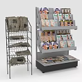 Organized Multi Layer Retail Display Shelves Stocked With Newspapers And Magazines