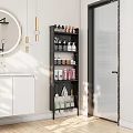 Modern Bathroom Black Shelf Organized Storage for Bathroom Accessories and Various Supplies