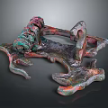 Rustic Copper Household Decor With Colorful Patina And Irregular Design Details