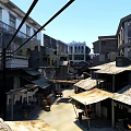 Old Town Narrow Street Scene With Traditional Buildings Old Houses And Rooftops