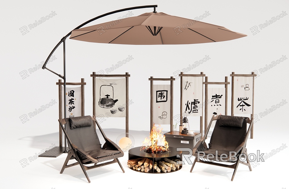 Modern Outdoor Chair Recliner Leisure Chair Oven Tea Cooking Stove Camping Oven model