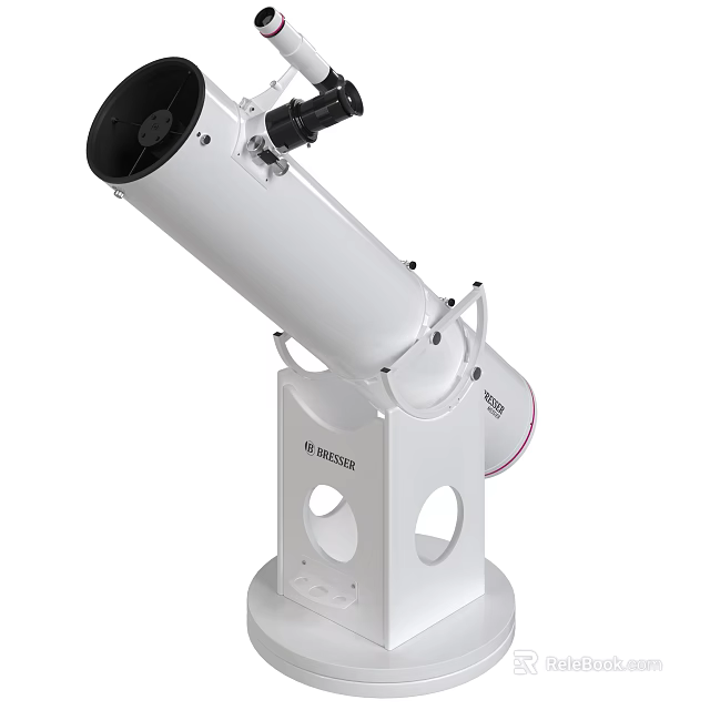 Commercial Astronomical Telescope With White Tube And Vixen Tripod Base For Professional Use 3d model 