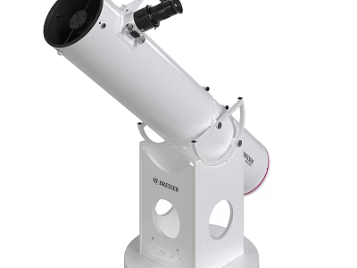 Commercial Astronomical Telescope With White Tube And Vixen Tripod Base For Professional Use 3d model
