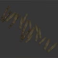 Brown Long Metal Strips As Key Industrial Equipment Components In Pile
