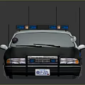 Functional Police Car with Roof Police Lights Antennas and Santa Barbara Badge
