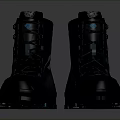 Practical Gray High Top Outdoor Boots With Black Laces And Durable Soles